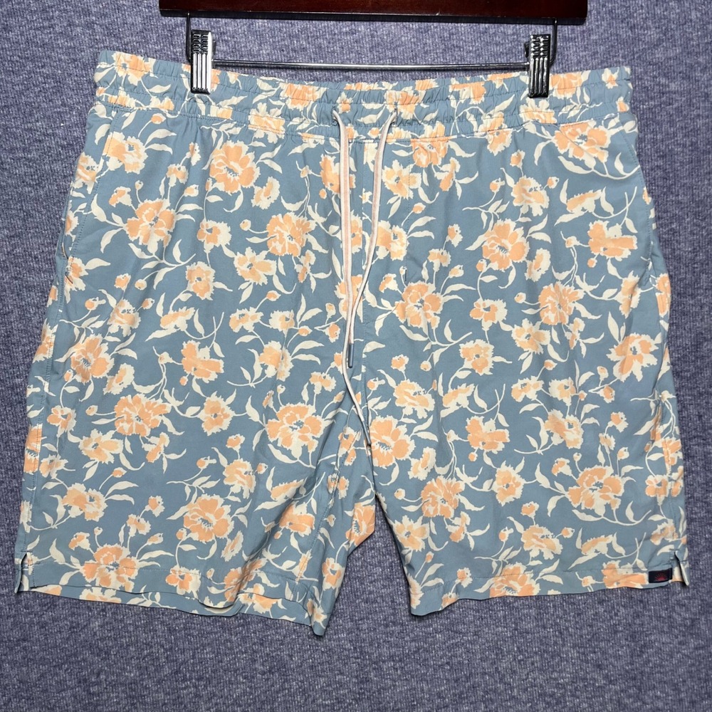 Faherty Shorelite River Water Blossom XL Lined Board Shorts Trunks Floral